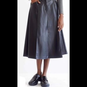 Tahari Faux Leather Skirt